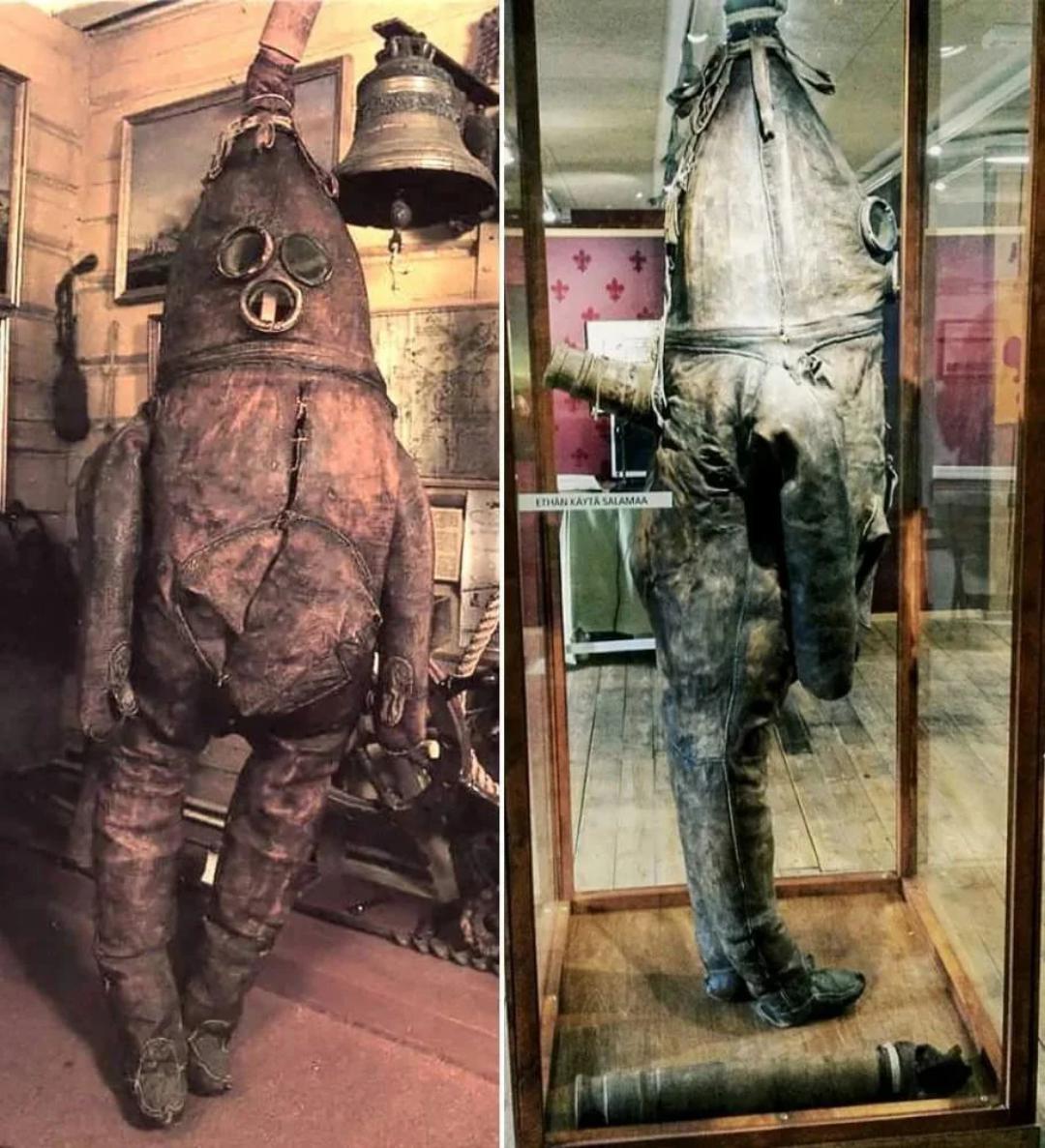 Wanha Herra história traje mergulho, Tecnologia século XVIII mergulho, Mergulho trajes antigos finlandeses, Museu Raahe raridades finlandesas, Origens traje mergulho Wanha Herra, Traje mergulho couro século XVIII, Desenvolvimento tecnologia mergulho, Materiais trajes mergulho históricos, Exposições Wanha Herra pelo mundo, Experimentos mergulho réplica traje, Funcionalidades traje mergulho antigo, História marítima finlandesa, Tecnologia mergulho séculos passados, Conservação trajes históricos, Réplica Wanha Herra museu Raahe, Limitações mergulho trajes antigos, Mergulho com trajes históricos, Wanha Herra e sua cópia moderna, Tecnologia de mergulho século XVIII, Mergulho experiências traje histórico, Funcionalidades réplica traje mergulho, Representatividade museu Raahe, Wanha Herra e a história do mergulho